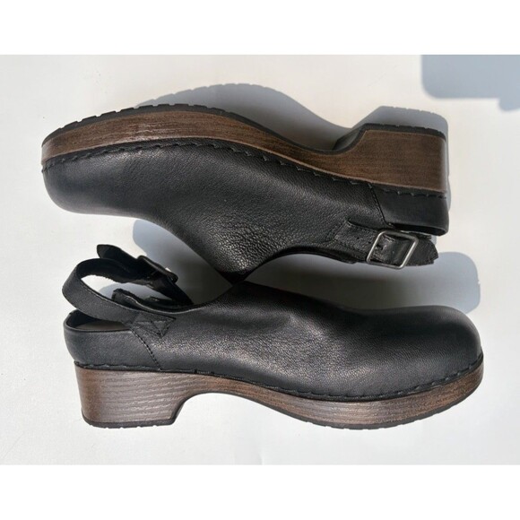 Bella Vita Women’s Non Slip Work Clogs – Black Leather Slip On Shoes – Size 8.5 - Picture 7 of 9